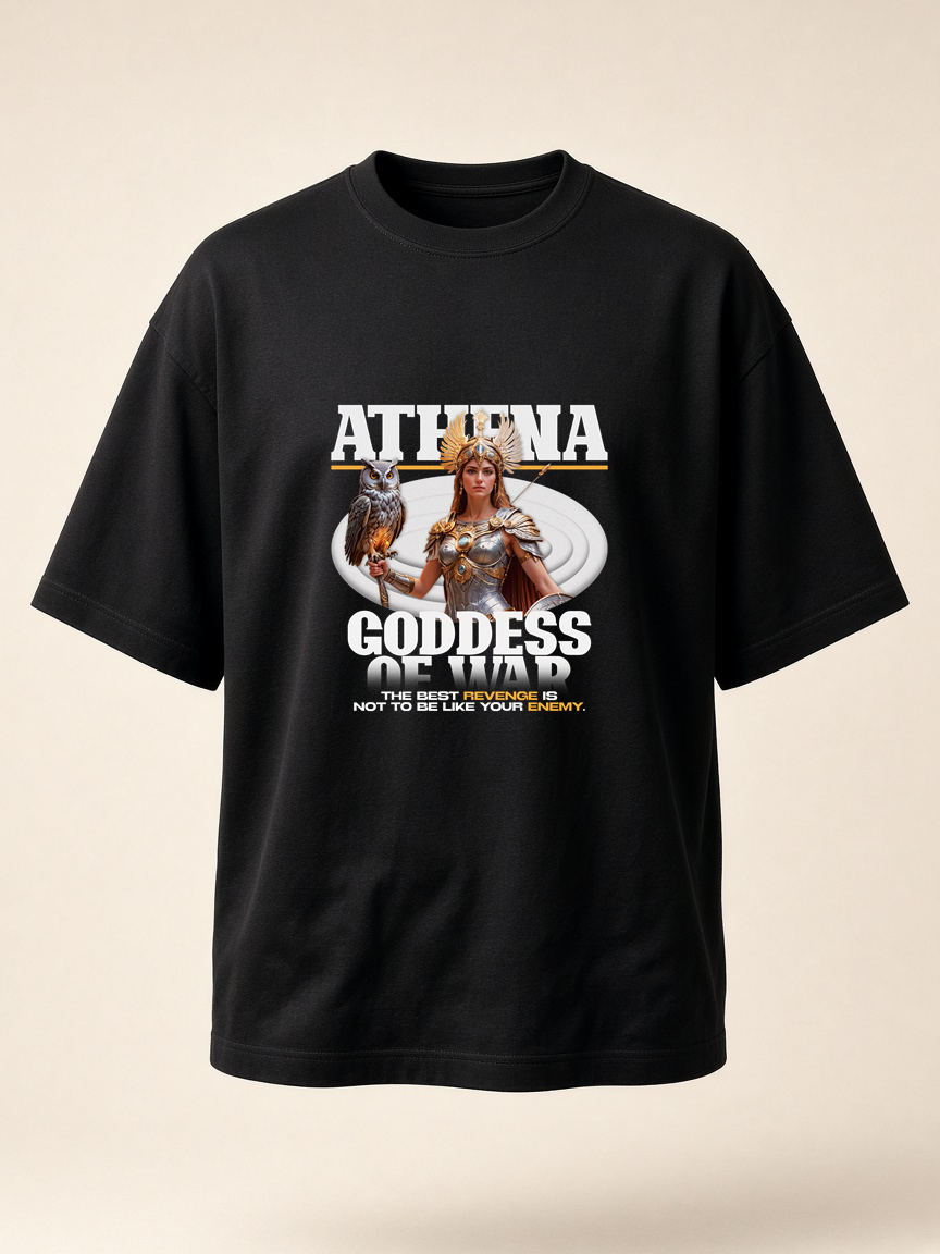 Athena oversized tee, ink black