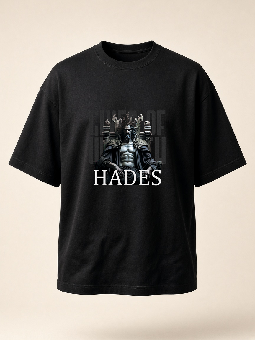 Hades oversized tee, ink black
